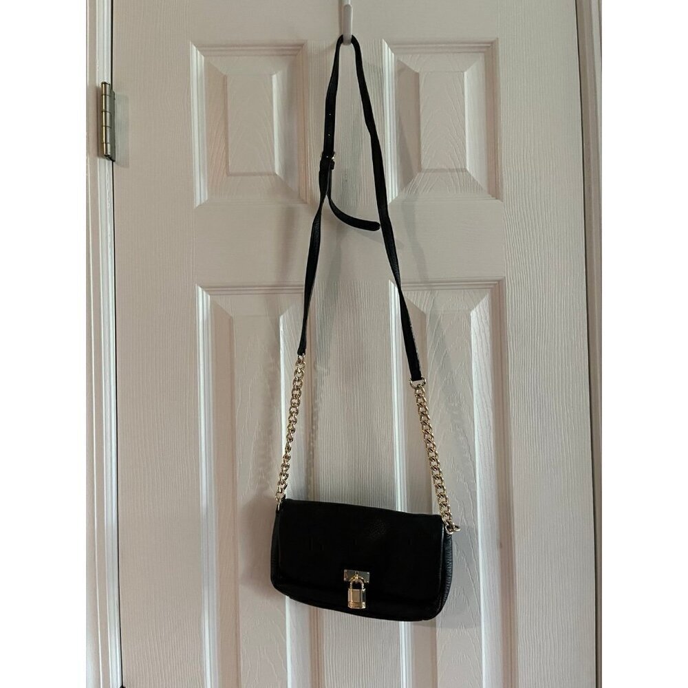 Calvin Klein Black Leather Crossbody Purse